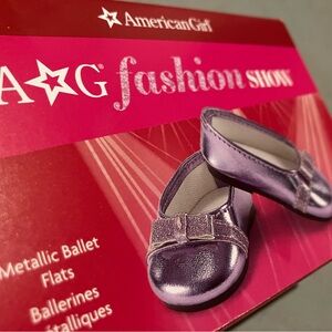 American Girl Doll Fashion Show metallic ballet flats
